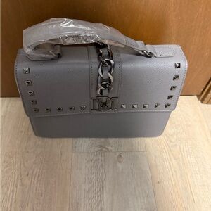 Gray Studded Women's Bag
